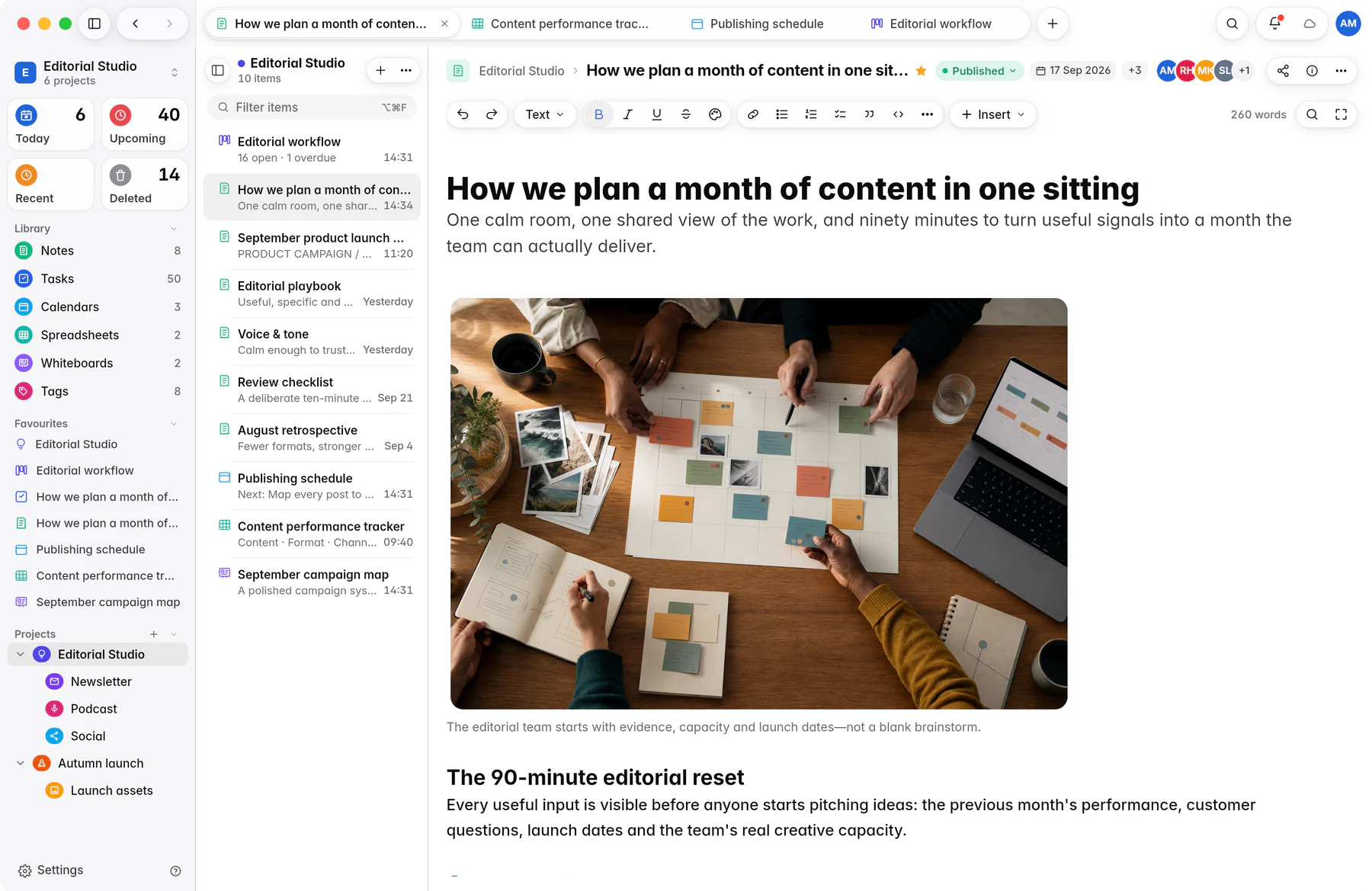 The same Jotifi note open on a Mac, an iPad and an iPhone